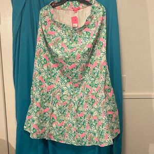 Lilly Pulitzer Pink and Green Tropical Blouse